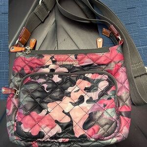 Gently used MZ Wallace Dahlia Camo Metro Crossbody Bag